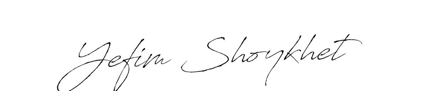 if you are searching for the best signature style for your name Yefim Shoykhet. so please give up your signature search. here we have designed multiple signature styles  using Antro_Vectra. Yefim Shoykhet signature style 6 images and pictures png
