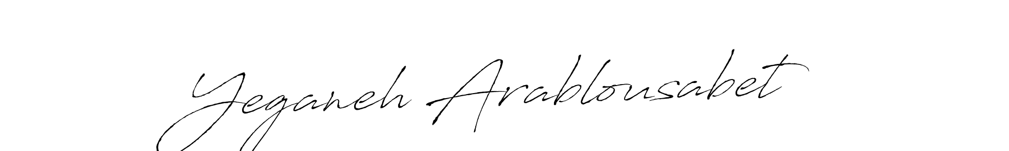 Design your own signature with our free online signature maker. With this signature software, you can create a handwritten (Antro_Vectra) signature for name Yeganeh Arablousabet. Yeganeh Arablousabet signature style 6 images and pictures png