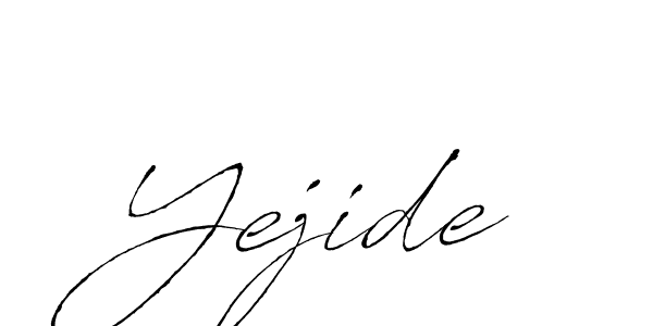 You should practise on your own different ways (Antro_Vectra) to write your name (Yejide) in signature. don't let someone else do it for you. Yejide signature style 6 images and pictures png