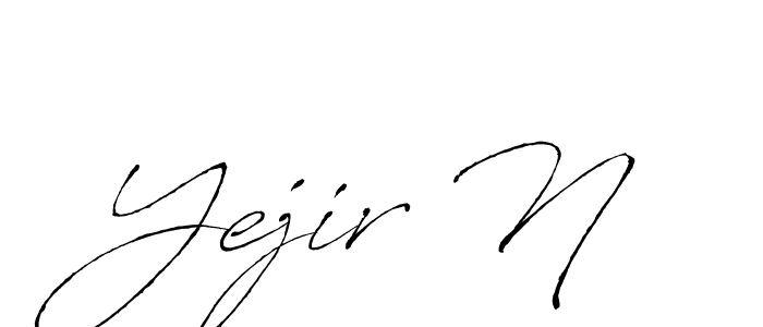 Use a signature maker to create a handwritten signature online. With this signature software, you can design (Antro_Vectra) your own signature for name Yejir N. Yejir N signature style 6 images and pictures png