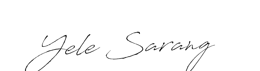 How to make Yele Sarang name signature. Use Antro_Vectra style for creating short signs online. This is the latest handwritten sign. Yele Sarang signature style 6 images and pictures png