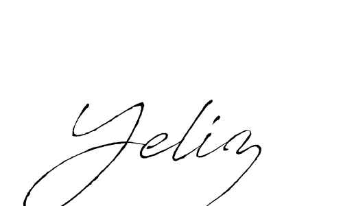 How to make Yeliz name signature. Use Antro_Vectra style for creating short signs online. This is the latest handwritten sign. Yeliz signature style 6 images and pictures png