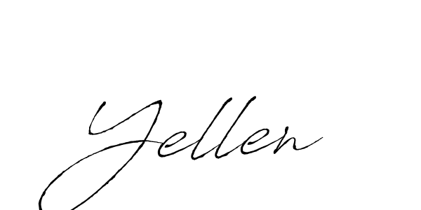 Make a beautiful signature design for name Yellen. With this signature (Antro_Vectra) style, you can create a handwritten signature for free. Yellen signature style 6 images and pictures png