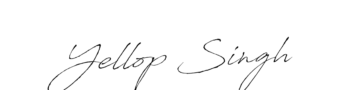 Yellop Singh stylish signature style. Best Handwritten Sign (Antro_Vectra) for my name. Handwritten Signature Collection Ideas for my name Yellop Singh. Yellop Singh signature style 6 images and pictures png