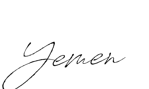 Use a signature maker to create a handwritten signature online. With this signature software, you can design (Antro_Vectra) your own signature for name Yemen. Yemen signature style 6 images and pictures png