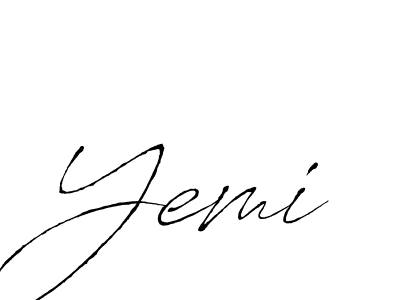 Use a signature maker to create a handwritten signature online. With this signature software, you can design (Antro_Vectra) your own signature for name Yemi. Yemi signature style 6 images and pictures png