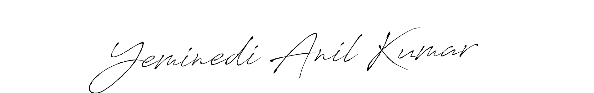 Antro_Vectra is a professional signature style that is perfect for those who want to add a touch of class to their signature. It is also a great choice for those who want to make their signature more unique. Get Yeminedi Anil Kumar name to fancy signature for free. Yeminedi Anil Kumar signature style 6 images and pictures png