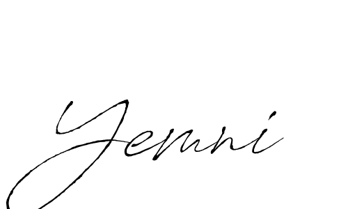 How to make Yemni signature? Antro_Vectra is a professional autograph style. Create handwritten signature for Yemni name. Yemni signature style 6 images and pictures png