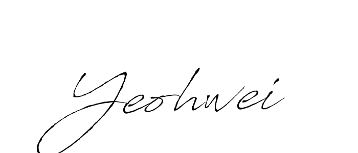 How to make Yeohwei signature? Antro_Vectra is a professional autograph style. Create handwritten signature for Yeohwei name. Yeohwei signature style 6 images and pictures png