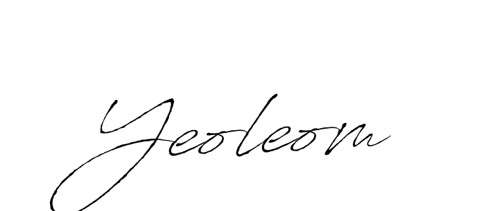 Make a beautiful signature design for name Yeoleom. With this signature (Antro_Vectra) style, you can create a handwritten signature for free. Yeoleom signature style 6 images and pictures png