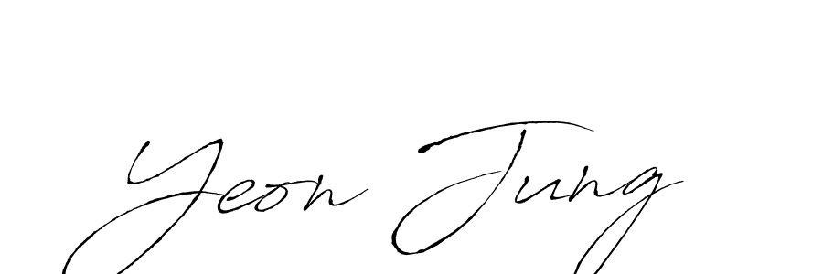 Use a signature maker to create a handwritten signature online. With this signature software, you can design (Antro_Vectra) your own signature for name Yeon Jung. Yeon Jung signature style 6 images and pictures png