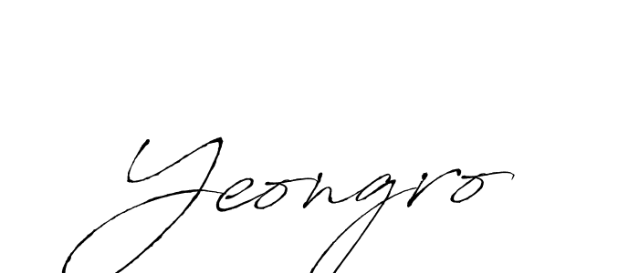 Make a beautiful signature design for name Yeongro. With this signature (Antro_Vectra) style, you can create a handwritten signature for free. Yeongro signature style 6 images and pictures png
