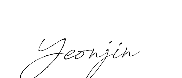 Yeonjin stylish signature style. Best Handwritten Sign (Antro_Vectra) for my name. Handwritten Signature Collection Ideas for my name Yeonjin. Yeonjin signature style 6 images and pictures png