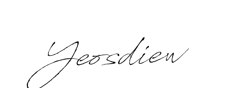 How to make Yeosdiew name signature. Use Antro_Vectra style for creating short signs online. This is the latest handwritten sign. Yeosdiew signature style 6 images and pictures png