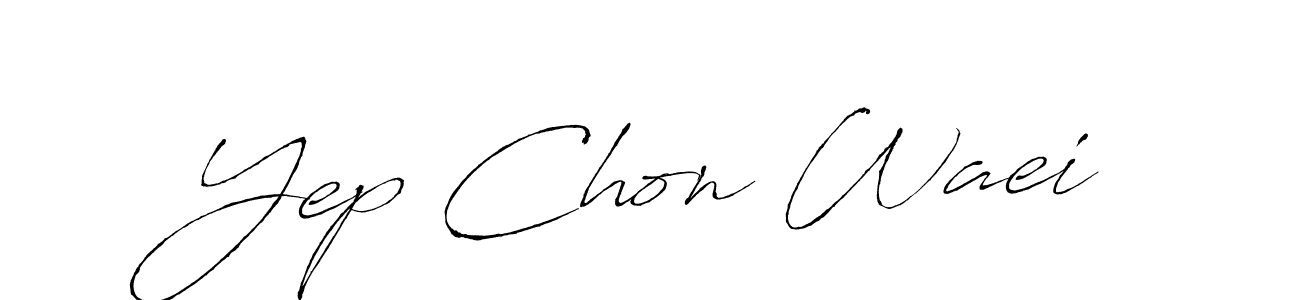 Make a beautiful signature design for name Yep Chon Waei. With this signature (Antro_Vectra) style, you can create a handwritten signature for free. Yep Chon Waei signature style 6 images and pictures png