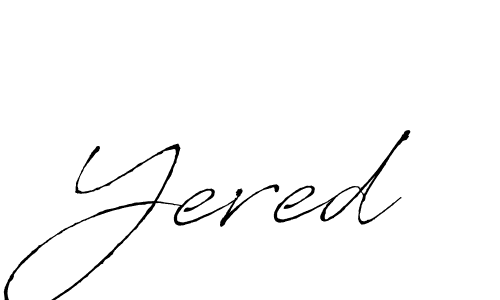 Design your own signature with our free online signature maker. With this signature software, you can create a handwritten (Antro_Vectra) signature for name Yered. Yered signature style 6 images and pictures png