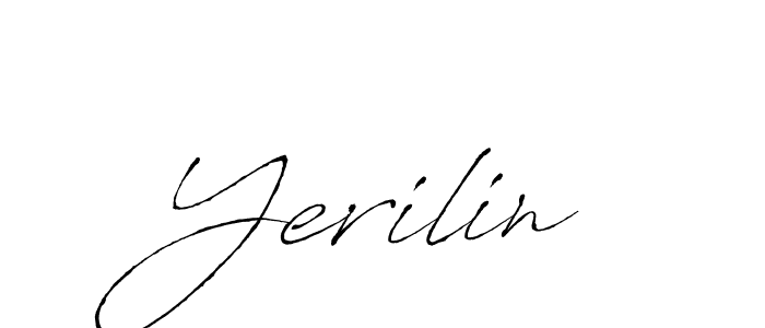 Use a signature maker to create a handwritten signature online. With this signature software, you can design (Antro_Vectra) your own signature for name Yerilin. Yerilin signature style 6 images and pictures png