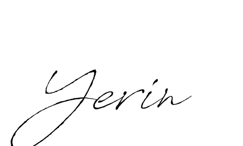 Make a beautiful signature design for name Yerin. With this signature (Antro_Vectra) style, you can create a handwritten signature for free. Yerin signature style 6 images and pictures png