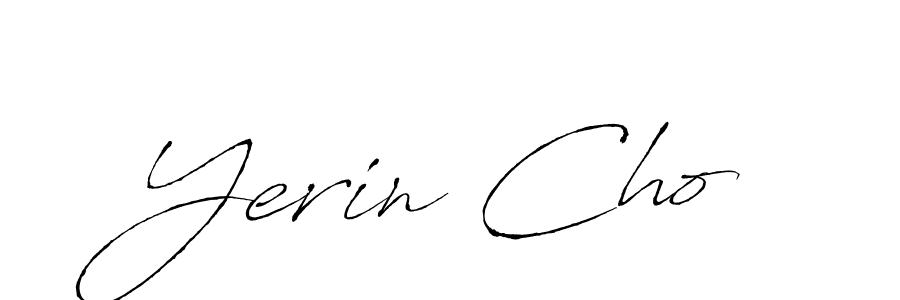 How to make Yerin Cho name signature. Use Antro_Vectra style for creating short signs online. This is the latest handwritten sign. Yerin Cho signature style 6 images and pictures png