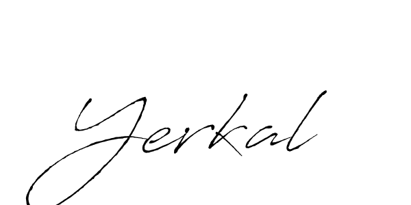 if you are searching for the best signature style for your name Yerkal. so please give up your signature search. here we have designed multiple signature styles  using Antro_Vectra. Yerkal signature style 6 images and pictures png