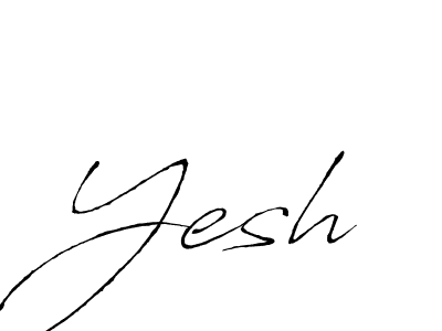 Also we have Yesh name is the best signature style. Create professional handwritten signature collection using Antro_Vectra autograph style. Yesh signature style 6 images and pictures png