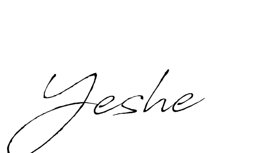 Design your own signature with our free online signature maker. With this signature software, you can create a handwritten (Antro_Vectra) signature for name Yeshe. Yeshe signature style 6 images and pictures png