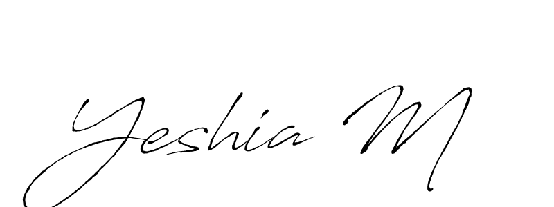 Similarly Antro_Vectra is the best handwritten signature design. Signature creator online .You can use it as an online autograph creator for name Yeshia M. Yeshia M signature style 6 images and pictures png