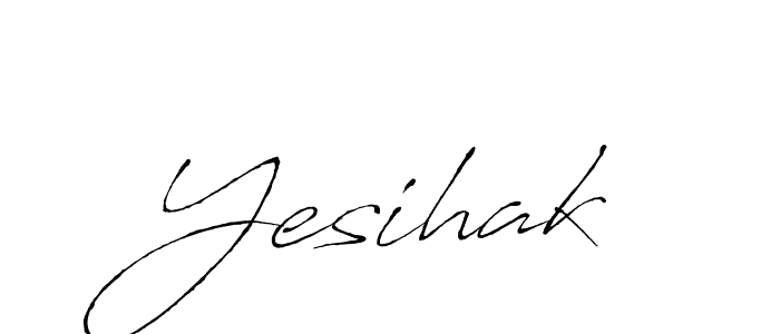 Make a beautiful signature design for name Yesihak. With this signature (Antro_Vectra) style, you can create a handwritten signature for free. Yesihak signature style 6 images and pictures png