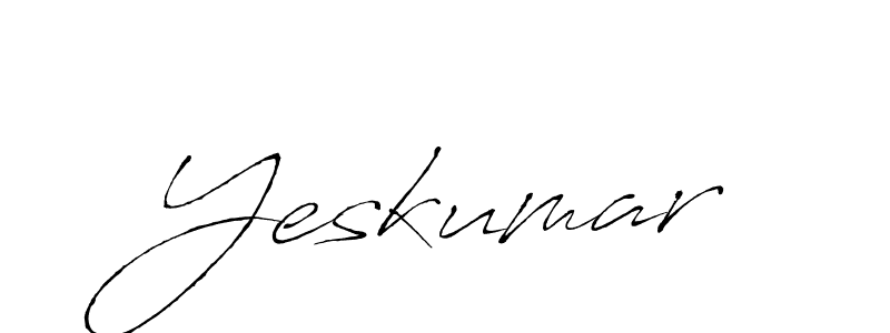 The best way (Antro_Vectra) to make a short signature is to pick only two or three words in your name. The name Yeskumar include a total of six letters. For converting this name. Yeskumar signature style 6 images and pictures png