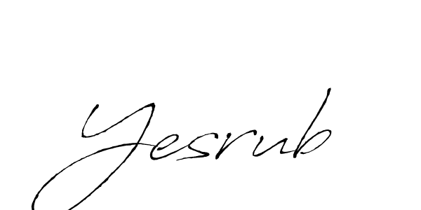 Yesrub stylish signature style. Best Handwritten Sign (Antro_Vectra) for my name. Handwritten Signature Collection Ideas for my name Yesrub. Yesrub signature style 6 images and pictures png
