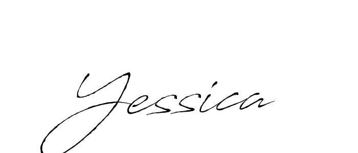 Use a signature maker to create a handwritten signature online. With this signature software, you can design (Antro_Vectra) your own signature for name Yessica. Yessica signature style 6 images and pictures png