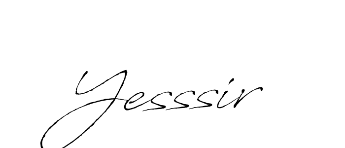 Create a beautiful signature design for name Yesssir. With this signature (Antro_Vectra) fonts, you can make a handwritten signature for free. Yesssir signature style 6 images and pictures png