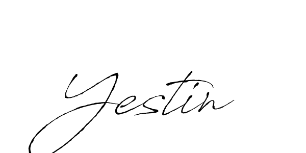 Yestin stylish signature style. Best Handwritten Sign (Antro_Vectra) for my name. Handwritten Signature Collection Ideas for my name Yestin. Yestin signature style 6 images and pictures png