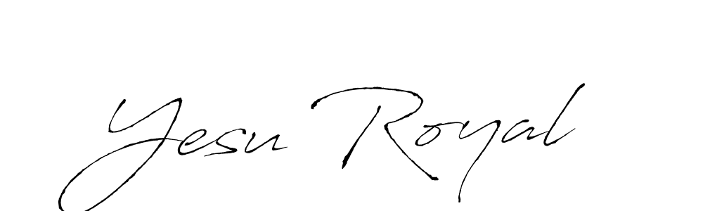 Make a beautiful signature design for name Yesu Royal. With this signature (Antro_Vectra) style, you can create a handwritten signature for free. Yesu Royal signature style 6 images and pictures png