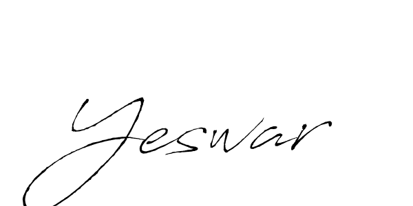 Design your own signature with our free online signature maker. With this signature software, you can create a handwritten (Antro_Vectra) signature for name Yeswar. Yeswar signature style 6 images and pictures png