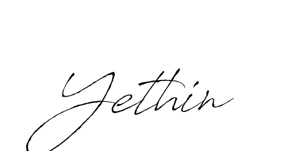 Also we have Yethin name is the best signature style. Create professional handwritten signature collection using Antro_Vectra autograph style. Yethin signature style 6 images and pictures png