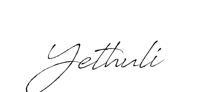 Design your own signature with our free online signature maker. With this signature software, you can create a handwritten (Antro_Vectra) signature for name Yethuli. Yethuli signature style 6 images and pictures png