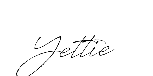 Make a beautiful signature design for name Yettie. With this signature (Antro_Vectra) style, you can create a handwritten signature for free. Yettie signature style 6 images and pictures png