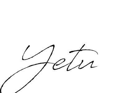 The best way (Antro_Vectra) to make a short signature is to pick only two or three words in your name. The name Yetu include a total of six letters. For converting this name. Yetu signature style 6 images and pictures png