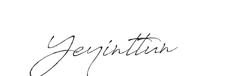 Use a signature maker to create a handwritten signature online. With this signature software, you can design (Antro_Vectra) your own signature for name Yeyinttun. Yeyinttun signature style 6 images and pictures png