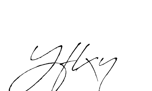 How to make Yflxy signature? Antro_Vectra is a professional autograph style. Create handwritten signature for Yflxy name. Yflxy signature style 6 images and pictures png