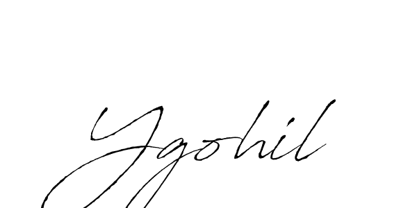 How to make Ygohil signature? Antro_Vectra is a professional autograph style. Create handwritten signature for Ygohil name. Ygohil signature style 6 images and pictures png