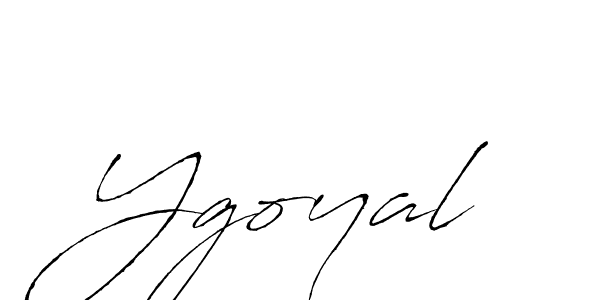 Make a beautiful signature design for name Ygoyal. With this signature (Antro_Vectra) style, you can create a handwritten signature for free. Ygoyal signature style 6 images and pictures png