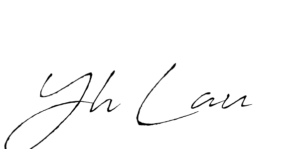 Make a beautiful signature design for name Yh Lau. With this signature (Antro_Vectra) style, you can create a handwritten signature for free. Yh Lau signature style 6 images and pictures png