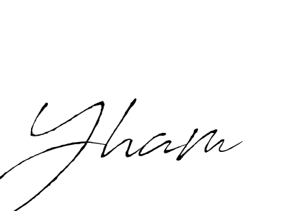 How to make Yham name signature. Use Antro_Vectra style for creating short signs online. This is the latest handwritten sign. Yham signature style 6 images and pictures png