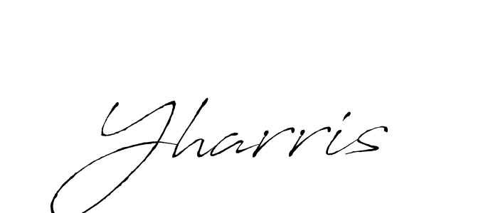 Use a signature maker to create a handwritten signature online. With this signature software, you can design (Antro_Vectra) your own signature for name Yharris. Yharris signature style 6 images and pictures png