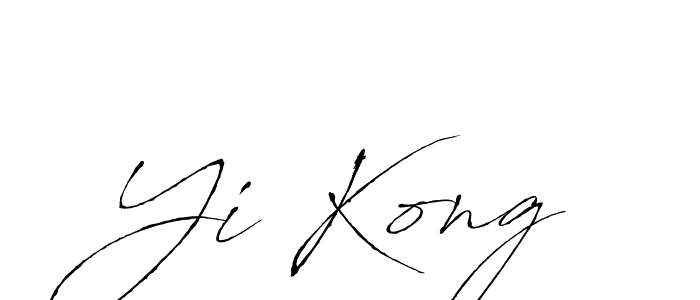 The best way (Antro_Vectra) to make a short signature is to pick only two or three words in your name. The name Yi Kong include a total of six letters. For converting this name. Yi Kong signature style 6 images and pictures png