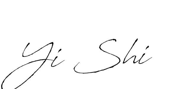 Make a beautiful signature design for name Yi Shi. With this signature (Antro_Vectra) style, you can create a handwritten signature for free. Yi Shi signature style 6 images and pictures png