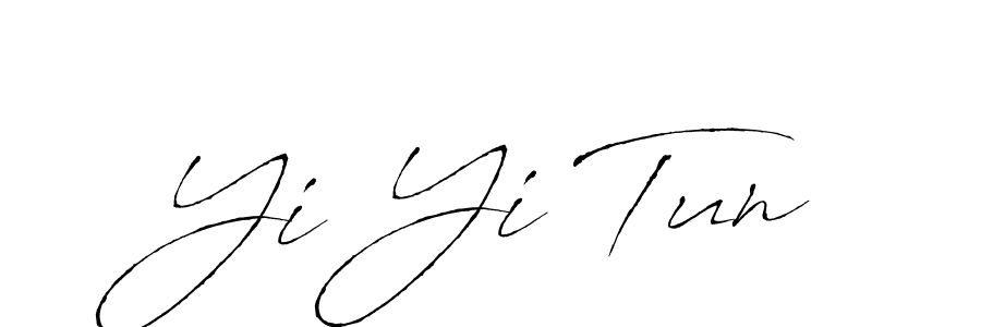 Yi Yi Tun stylish signature style. Best Handwritten Sign (Antro_Vectra) for my name. Handwritten Signature Collection Ideas for my name Yi Yi Tun. Yi Yi Tun signature style 6 images and pictures png