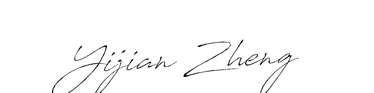 How to make Yijian Zheng name signature. Use Antro_Vectra style for creating short signs online. This is the latest handwritten sign. Yijian Zheng signature style 6 images and pictures png